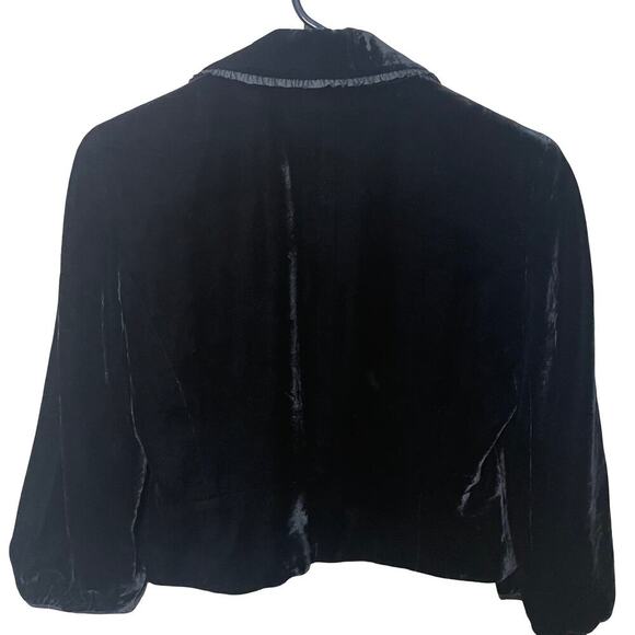 Ann Taylor Velvet Black Blazer Jacket - Picture 7 of 7